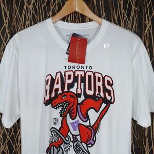 Mitchell & Ness Toronto Raptors T-Shirt Mens Large White Retro Logo NBA HWC